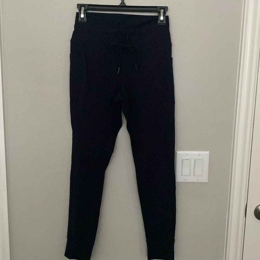 Spyder pocket drawstring leggings, black, size small